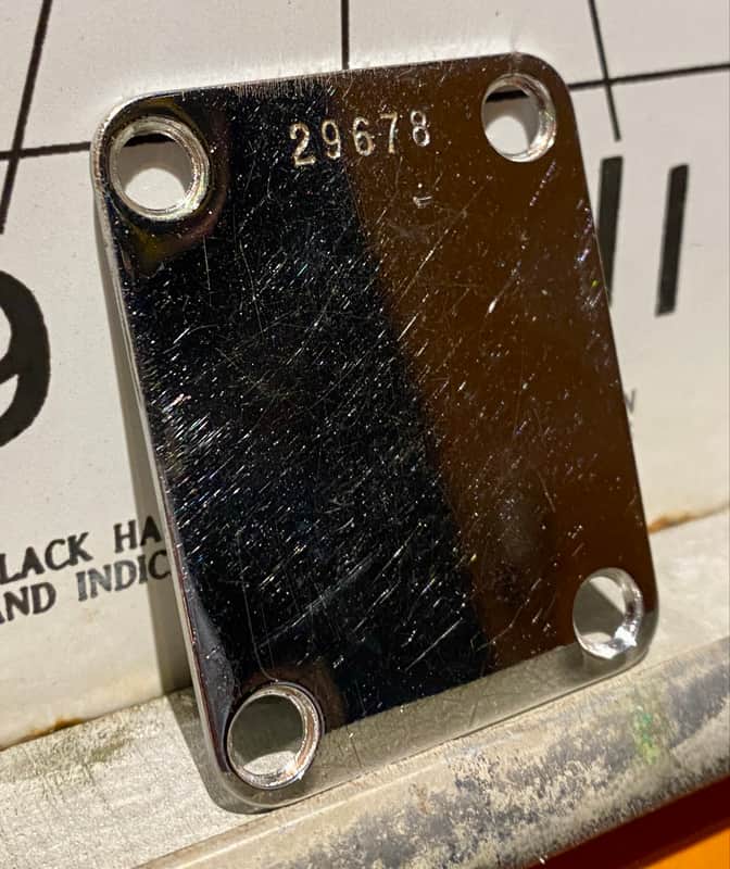 Circa 1958 Fender Stratocaster or Precision Bass guitar neck plate! image 1