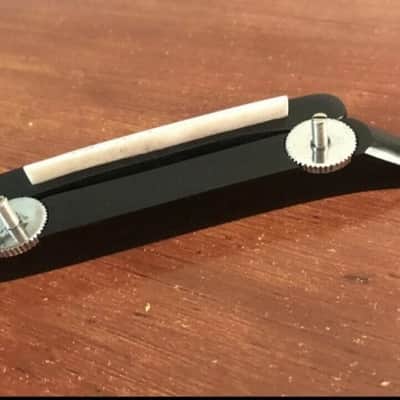 Musima Jazz Guitar Bridge Bone Saddle Chrome Wheels Posts For Archtop Guitars image 2
