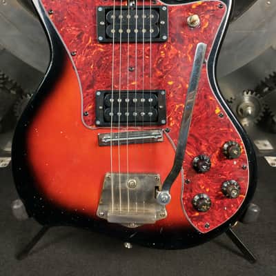 Modified Teisco Partscaster Red Burst Electric Guitar image 4