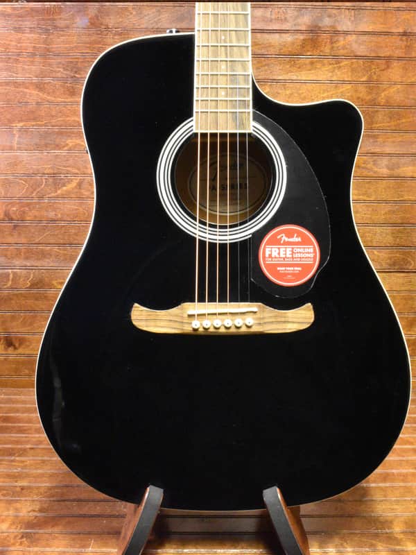 FENDER FA-125CE BLACK ACOUSTIC ELECTRIC GUITAR image 1