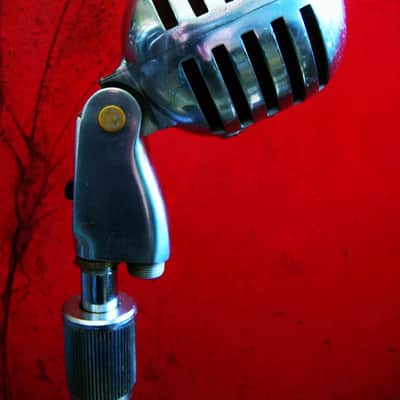 Vintage 1950's Electro-Voice 950 Cardax Crystal Microphone w Atlas DS-7 desk stand prop display # 6 image 9