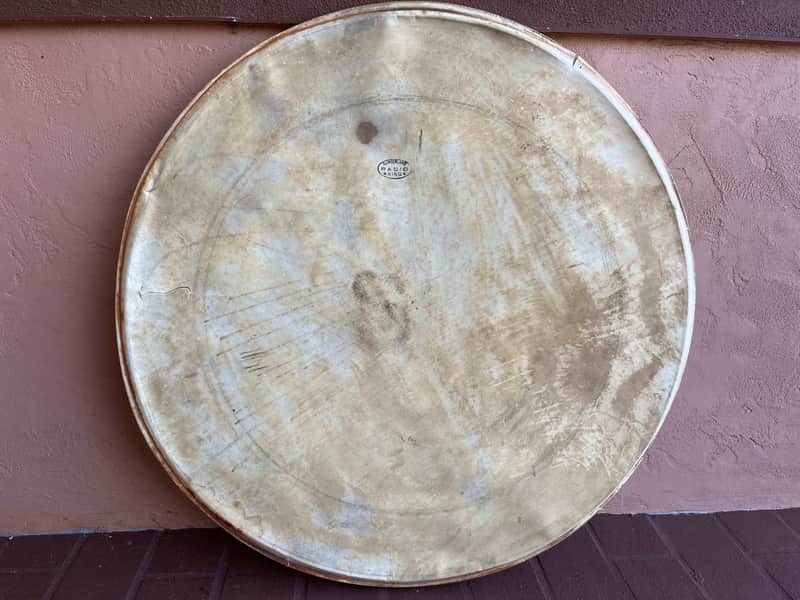 Vintage Slingerland 28" calfskin bass drum head image 1