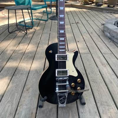 Heritage H-150 Custom Shop Electric Guitar with Bigsby Tailpiece and Case 2023 Space Black image 1