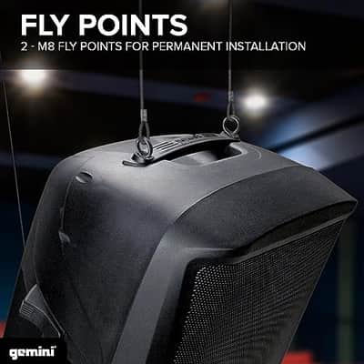 Gemini Sound AS-2115BT-PK 2000 Watt 15 Inch Woofer Professional Active Bluetooth DJ PA Speaker, Stand, Mic and Remote Set with Onboard 3-Channel. TWS Stereo Pairing/Linking and Pro Fly Points image 4