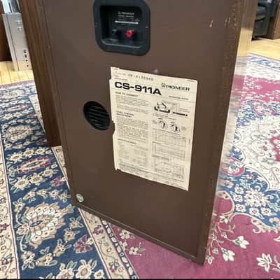 Pioneer CS-911A Kabuki speakers 1975 - premium, rich walnut wood veneer applied over thick high-density particle board image 3