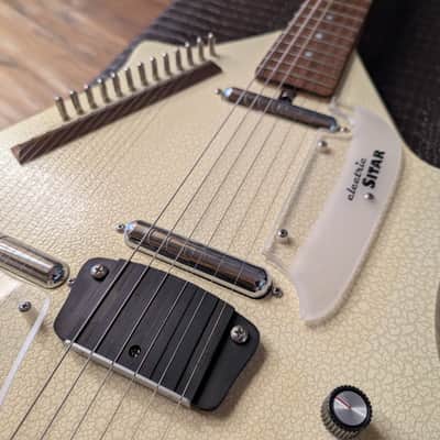 Jerry Jones Electric Sitar Guitar Harder To Find Gator White Crackle W/OHSC CLEAN! USA image 6