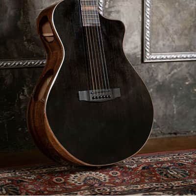 Cort Masterpiece Series Modern Black Acoustic-Electric Guitar - Stunning Trans Black Gloss Finish w/ Case image 20