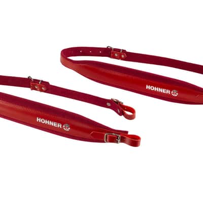 Hohner 42 In. X 3 In. Red Leather Accordion Straps (ACC11-RED) image 2