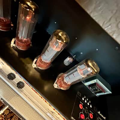 Marshall Silver Jubilee 2555X Reissue 2-Channel 100-Watt Guitar Amp HEAD & MATCHING 4X12 CAB 2015 - Present - Silver image 6
