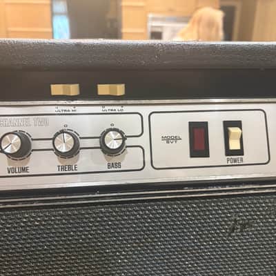 1970s Ampeg SVT Curved Line 300-Watt Bass Amplifier Head Black image 6