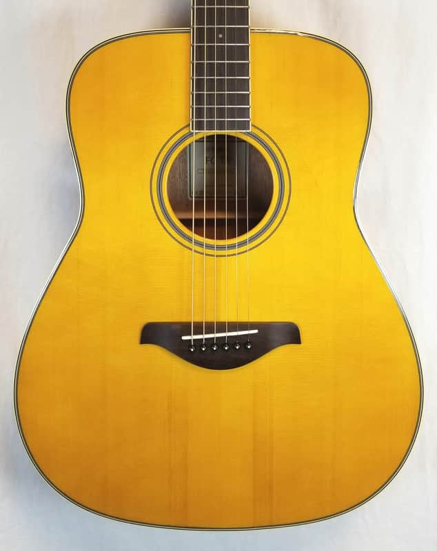 Yamaha FG-TA TransAcoustic Dreadnaught Guitar; Solid Spruce Top, Mahogany B/S, Vintage Tint image 1