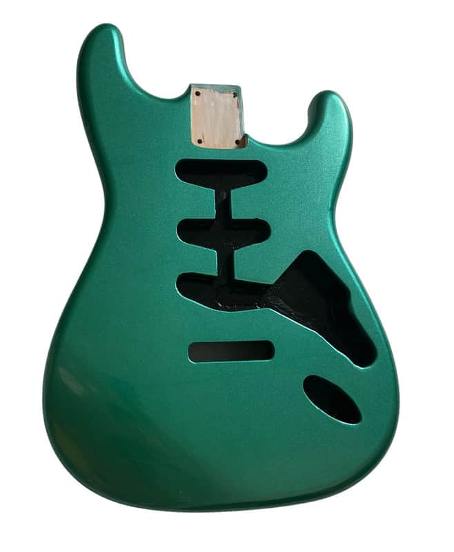 Metallic Green Guitar Stratocaster Strat Style Alder Wood Body image 1