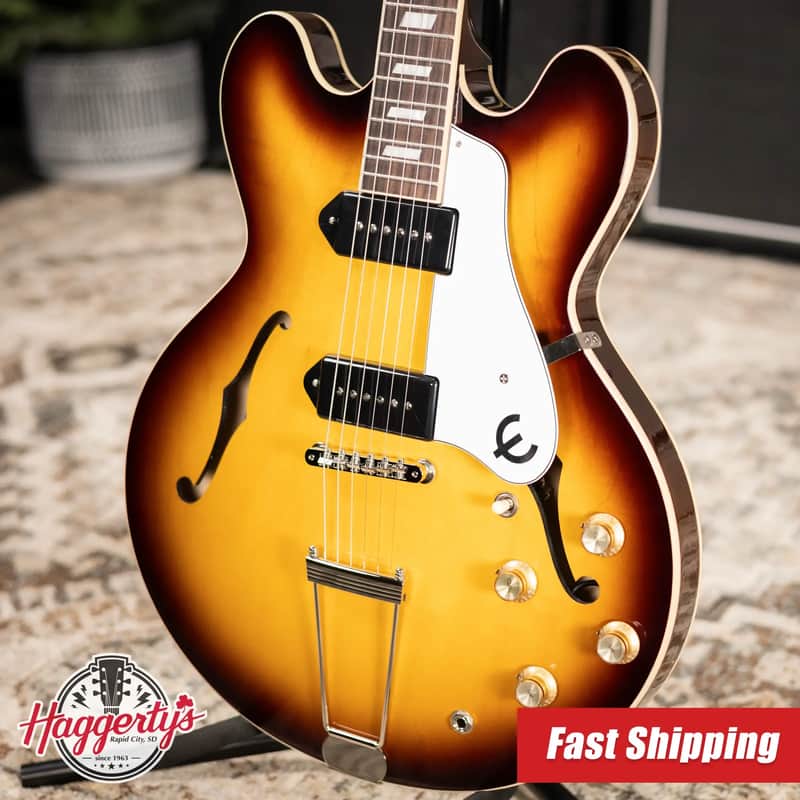 Epiphone USA Casino Hollow-Body Electric Guitar - Vintage Burst with Hardshell Case image 1