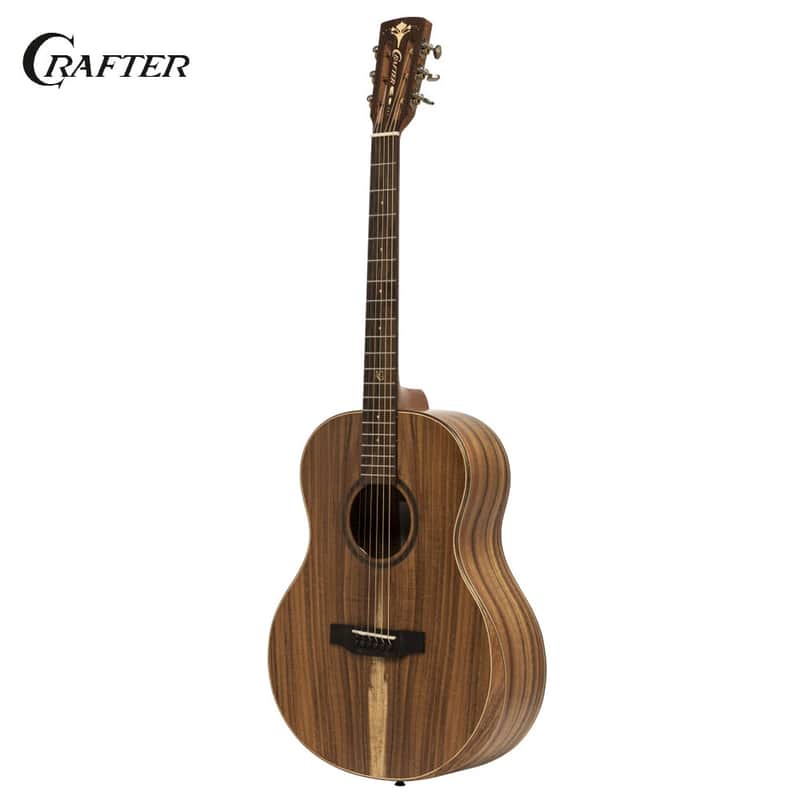 Crafter BIG MINO ALK LH Mino Series Solid Taiwanese Koa Top Mahogany Neck 6-String Acoustic-Electric Guitar w/Gig Bag For Left Hand Players image 1