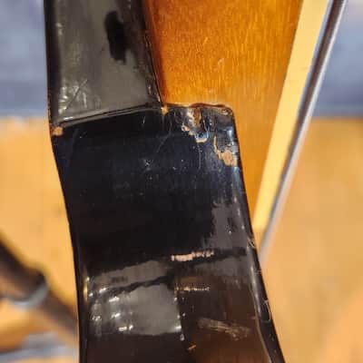 Vintage 1960s Kingston Bass Guitar Sunburst - New Wiring & Fret Level image 11