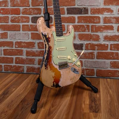 Fender Custom Shop W22 ‘59 Stratocaster Super Heavy Relic Aged Dirty Shell Pink over Chocolate 3-Tone Sunburst 2024 w/OHSC image 3