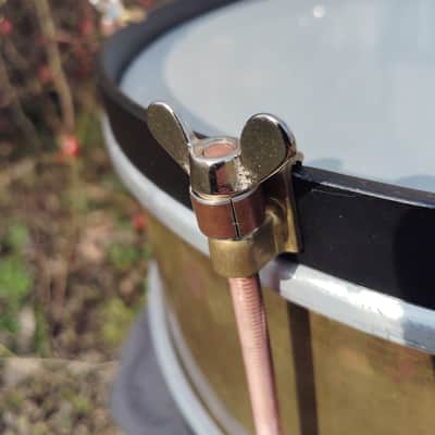 Restored Sonor Antik Vintage Marching Brass Snare from 50s image 21