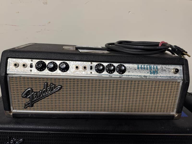 Fender Bassman "Drip Edge" 2-Channel 50-Watt Guitar Amp Head 1968 - 1969 - Silverface - Very Good