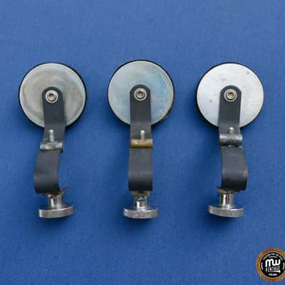 3 x Ludwig Black Felt Muffler Damper Excellent 70s image 5