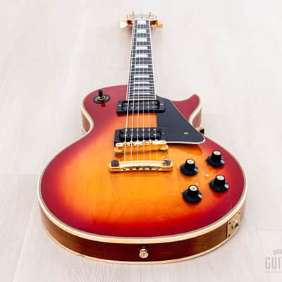 1973 Gibson Les Paul Custom Vintage Guitar Cherry Sunburst w/ T Tops, Case image 10