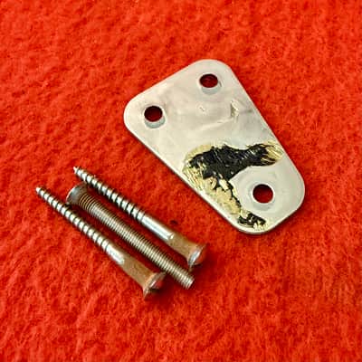 Hagstrom Deluxe guitar neck plate c 1965 - Gold original vintage Sweden image 2