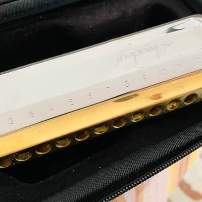 Hohner Amadeus Chromatic 2000s - Brass and chrome and gold plated mouthpiece image 4