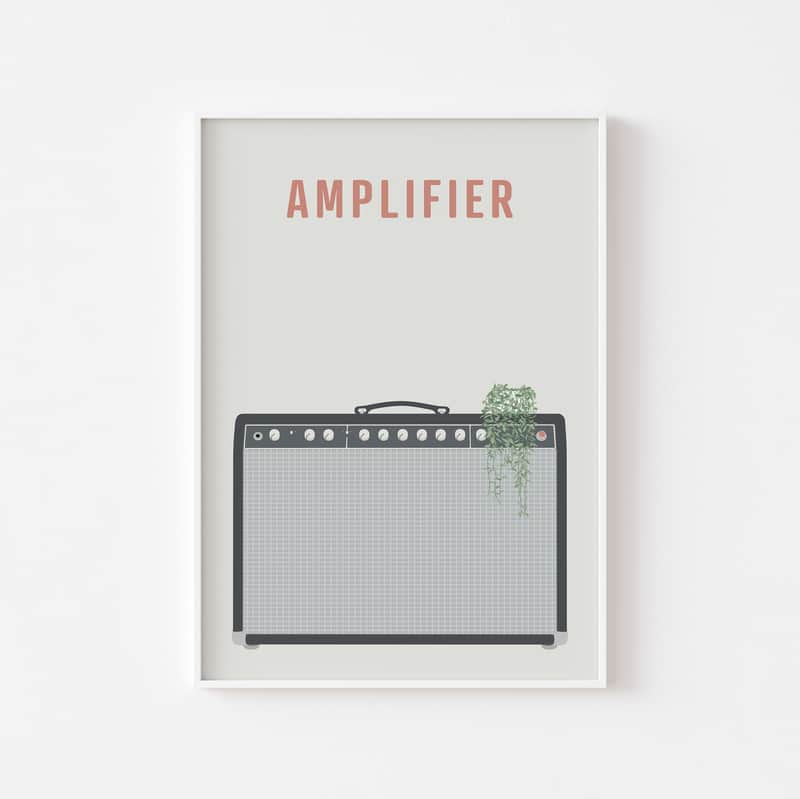 Fender Amplifier Print - Guitar Amp Poster, A3 Size image 1