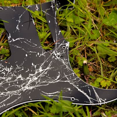 Fender Stratocaster pickguard made in america usa MIM crafted marbla Parchment image 2