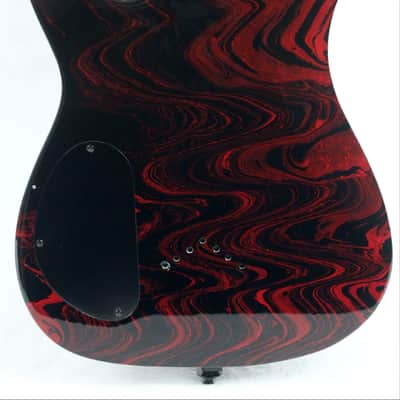 Custom Swirl Painted and Upgraded Dean Vendetta XM 7 -7 String Electric Guitar W/ Matching Headstock image 4