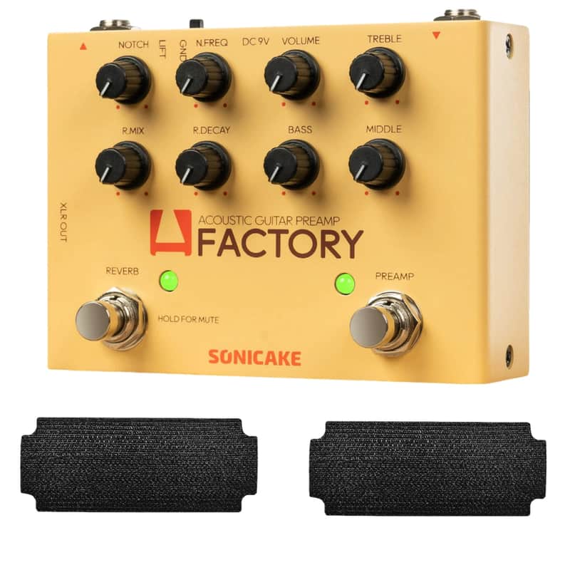 SONICAKE A Factory Acoustic Analog Preamp Digital Reverb XLR Guitar Effect Pedal image 1
