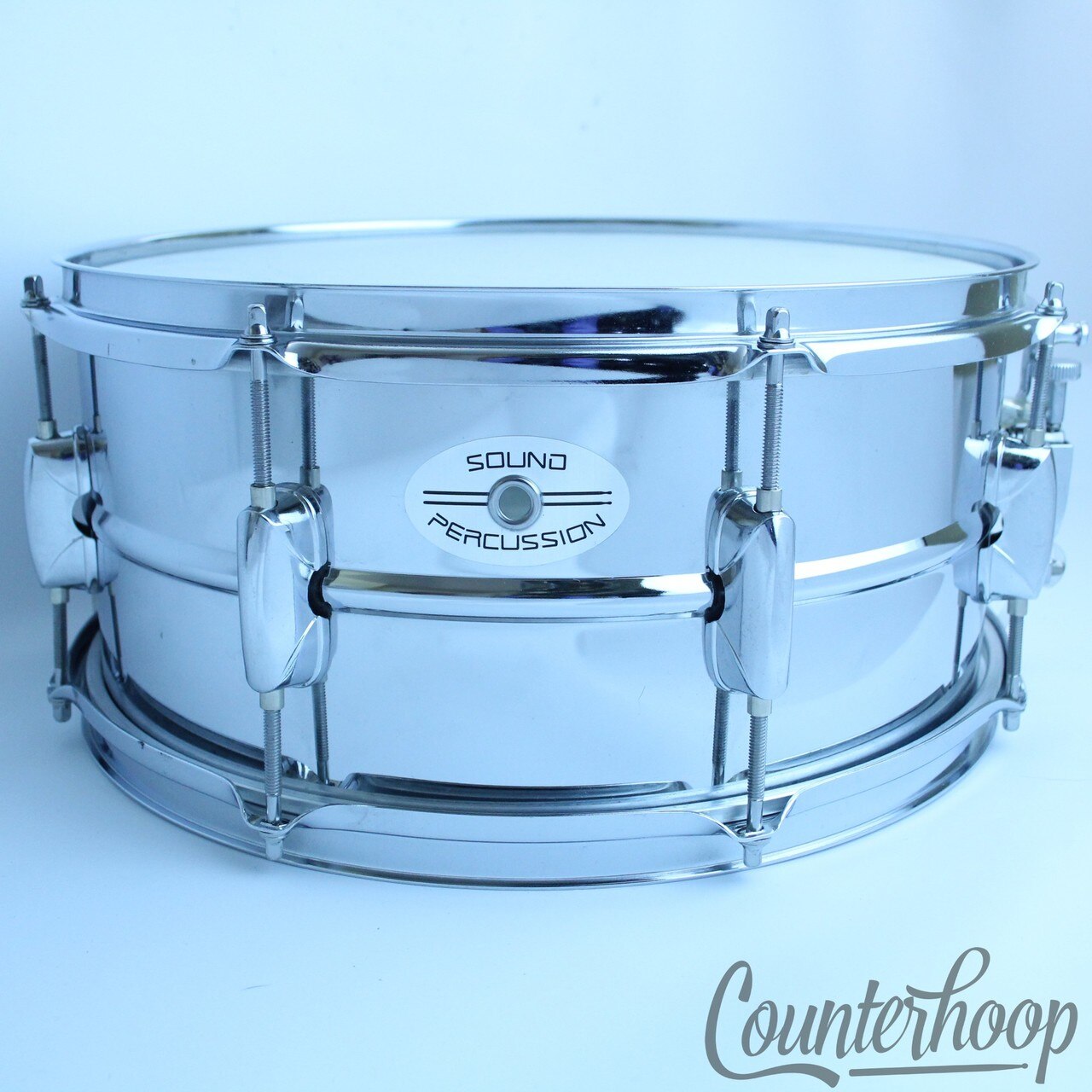 Sound Percussion 14x6.5"Snare Drum 8-Lug Steel Shell Triple Flange Rims+New Head — main photograph