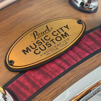 Pearl MUSIC CITY CUSTOM USA Solid Walnuts Snare Drum 14×5 #1013 image 2