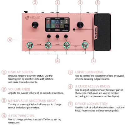 Hotone Ampero MP-100 Guitar Bass Amp Modeling IR Cabinets Simulation Multi Language Multi-Effects(Ship from US Warehouse For Prompt Delivery) image 2