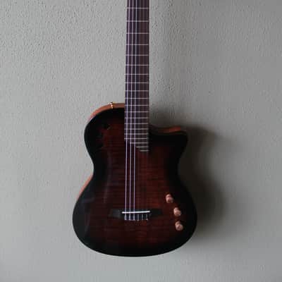 Brand New Cordoba Stage Thinbody Nylon String Acoustic/Electric Guitar - Edgeburst image 1