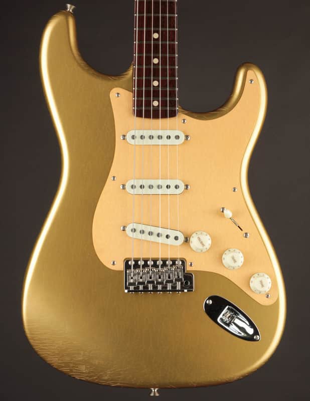 Fender Custom Shop LTD 1957 Stratocaster Rosewood Neck Aged Aztec Gold/DLX Closet Classic image 1