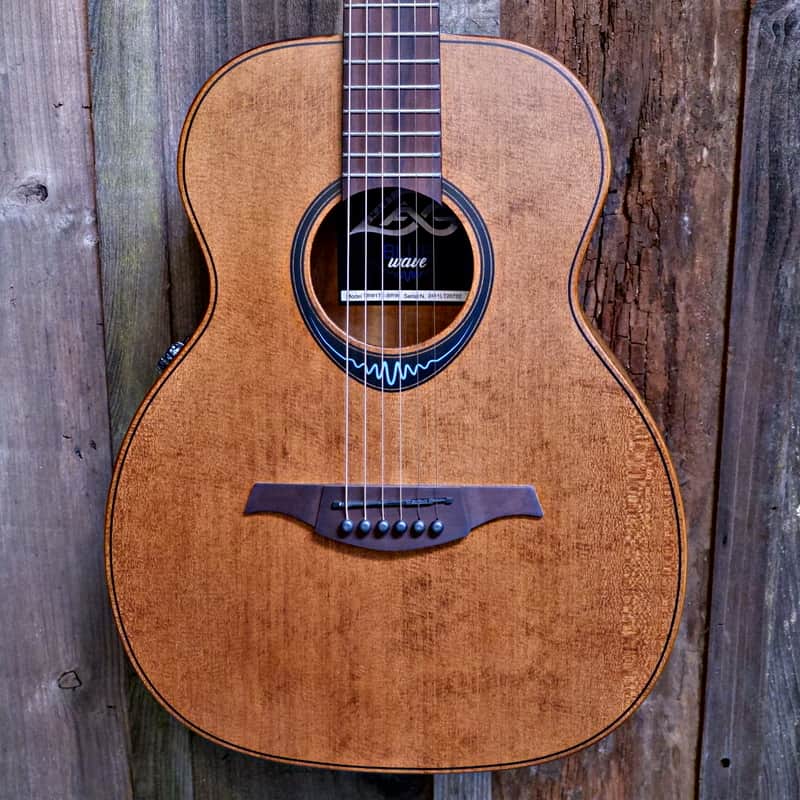 LAG Bluewave TBW1TE-BRW - Travel Guitar - Vintage Brown image 1