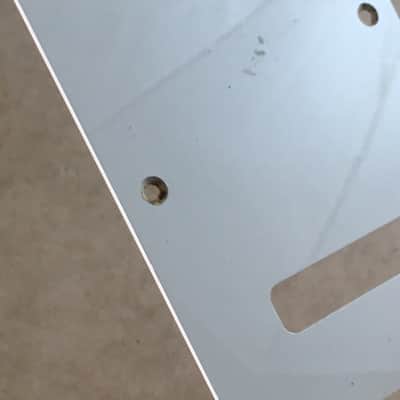 Vintage Fender Guitar Back Plate Tremolo Cover Strat 1 Ply Parchment NOS Relic image 7