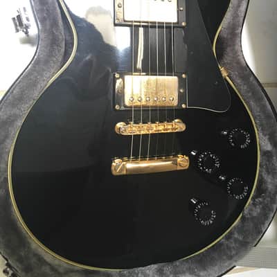 Samick  les paul custom   1987 Black  very rare the samick lawsuit headstock image 13