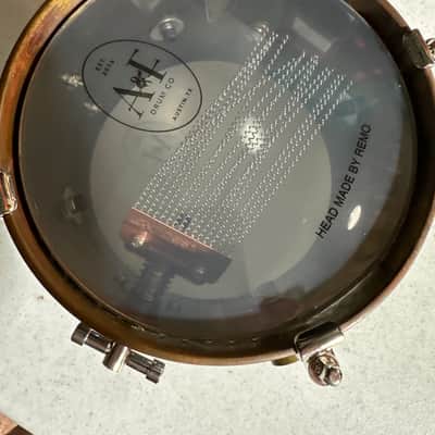A&F Drum Company Raw Steel Snare Drum - 4 x 6-inch image 4