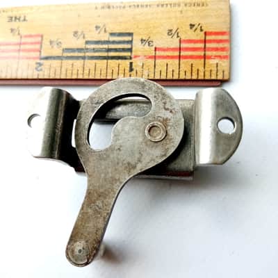 Ludwig P338/P84 Snare Drum Throw-Off Frame Bracket/Arm Lever Nickel Vintage 30s image 3