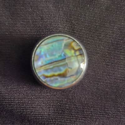 NEW Chrome with abalone guitar knob image 1