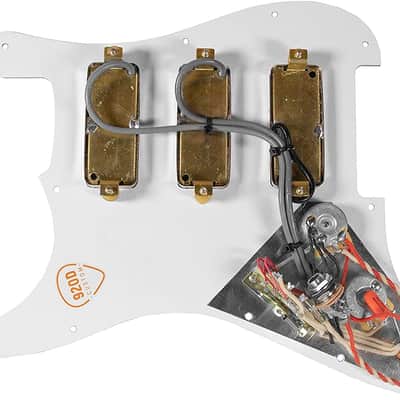 920D Fiesta Pickups Stadium Triple Mini-Humbucker Loaded Pickguard, Blue Shell image 2