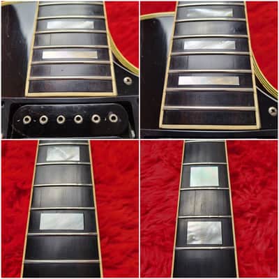 Rare - Aria Pro II LC-1000 1977 - Tobacco Brown Sunburst Lacquer Finish - Les Paul Custom - Original DiMarzio Super II DP104 Humbuckers - Ebony Fretboard & Mother Of Pearl Inlays - Made In Japan - MIJ image 8