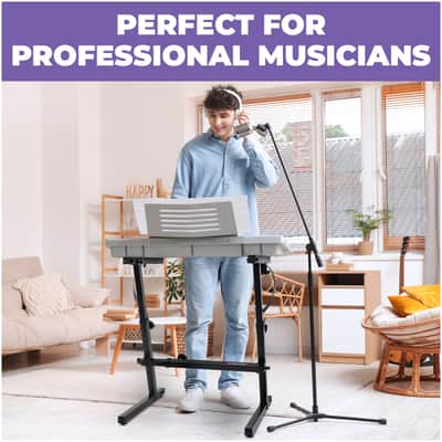 Liquid Stands Foldable Piano Keyboard Stand - 49-88 Key Z-Style Adjustable Digital Electric Piano Stand - Sturdy Musical Keyboard Stand Bild 6