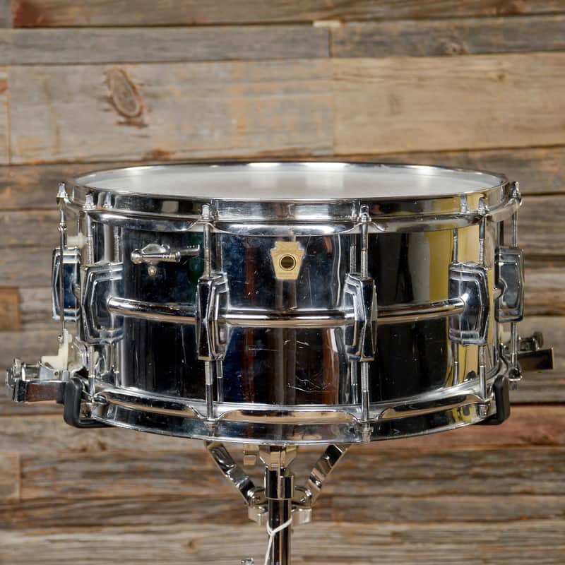 Ludwig No. 411 Super-Sensitive 6.5x14" Aluminum Snare Drum with Keystone Badge 1963 - 1969 image 1