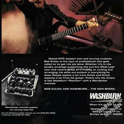 1984 Washburn G-35V Panther Electric Guitar Owned by Bob Kulick Meat Loaf #20512 image 3