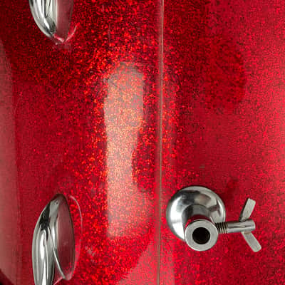 Gretsch 1950’s Broadcaster 3-ply red sparkle drum kit. 20-13-16-14x5 1/2 image 24