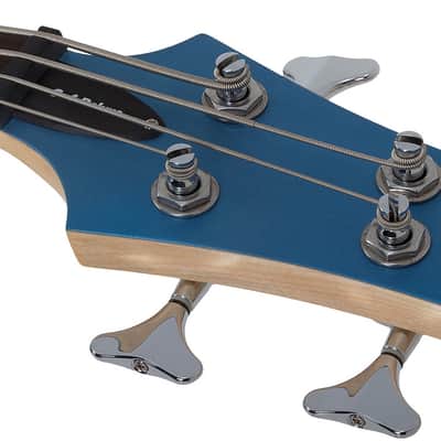 Schecter C-4 Deluxe Electric Bass - Satin Metallic Light Blue (585) image 7