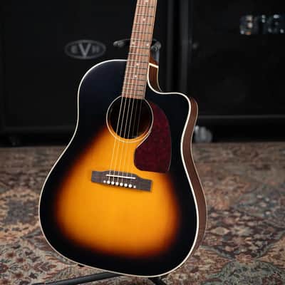 Epiphone J-45 Standard EC Acoustic/Electric Guitar - Vintage Sunburst with Gig Bag image 12