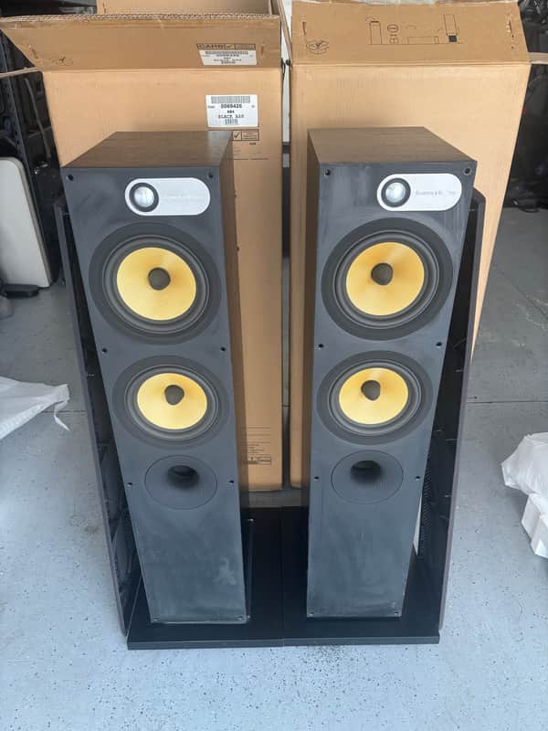 B&W 684 Floorstanding Speakers Black Ash Pair Bowers & Wilkins image 1